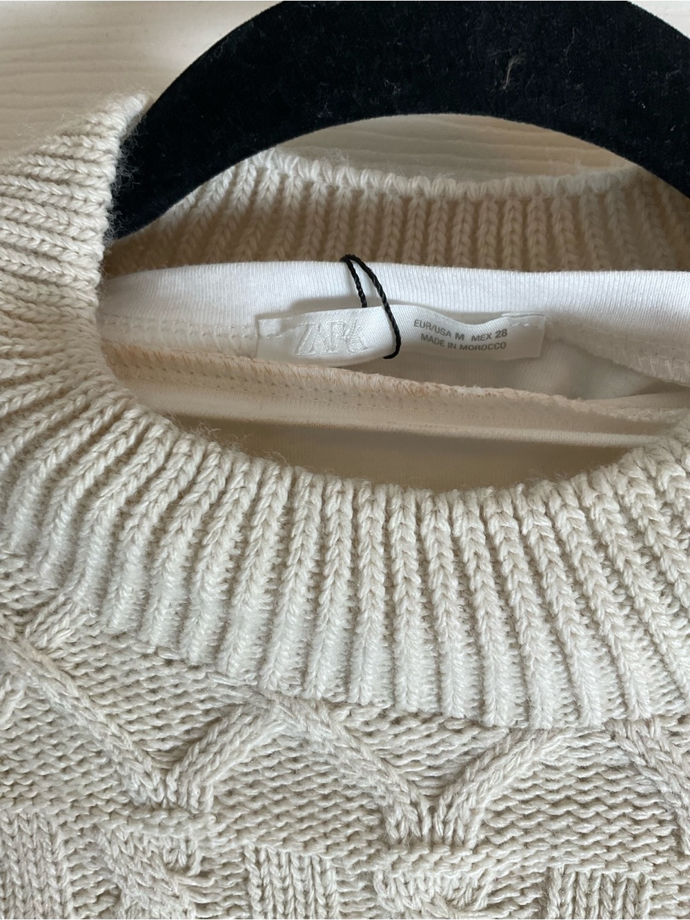 Zara Knit Sweater Vest Layered White Top Medium M - Picture 6 of 9